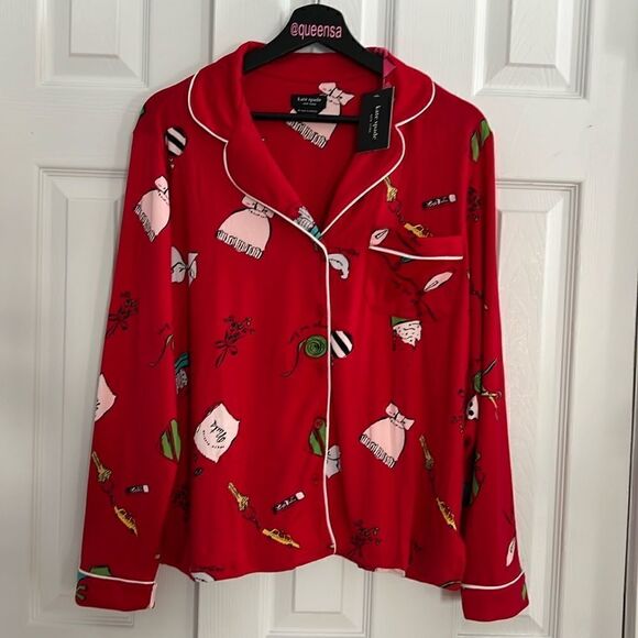 Kate Spade Holiday PJ Top - Picture 4 of 11